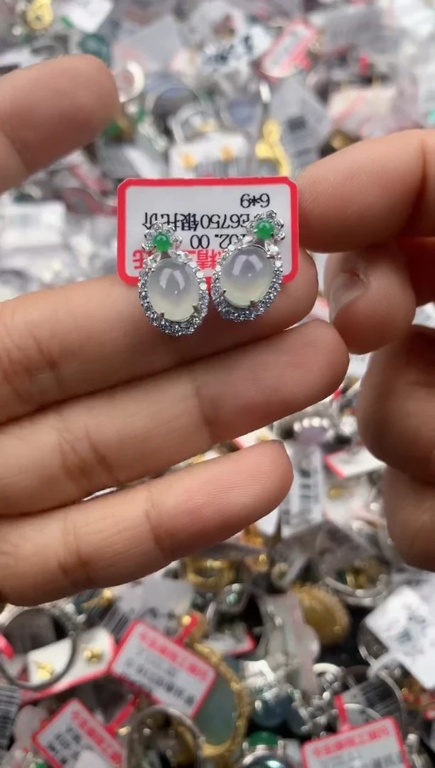 银S925镶嵌戒指翡翠111----10