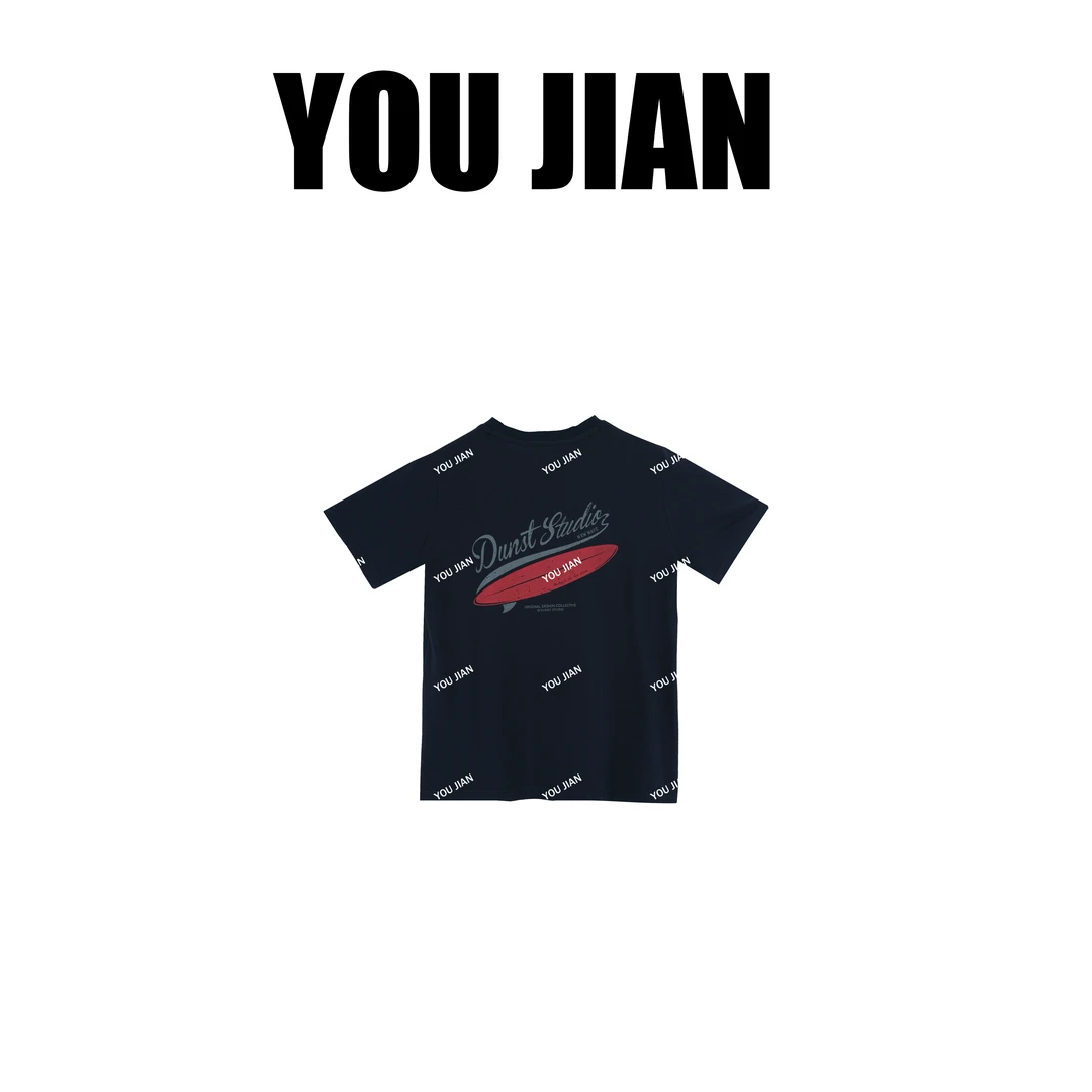 [韩国T】明星同款设计款后背印花T恤洋气百搭