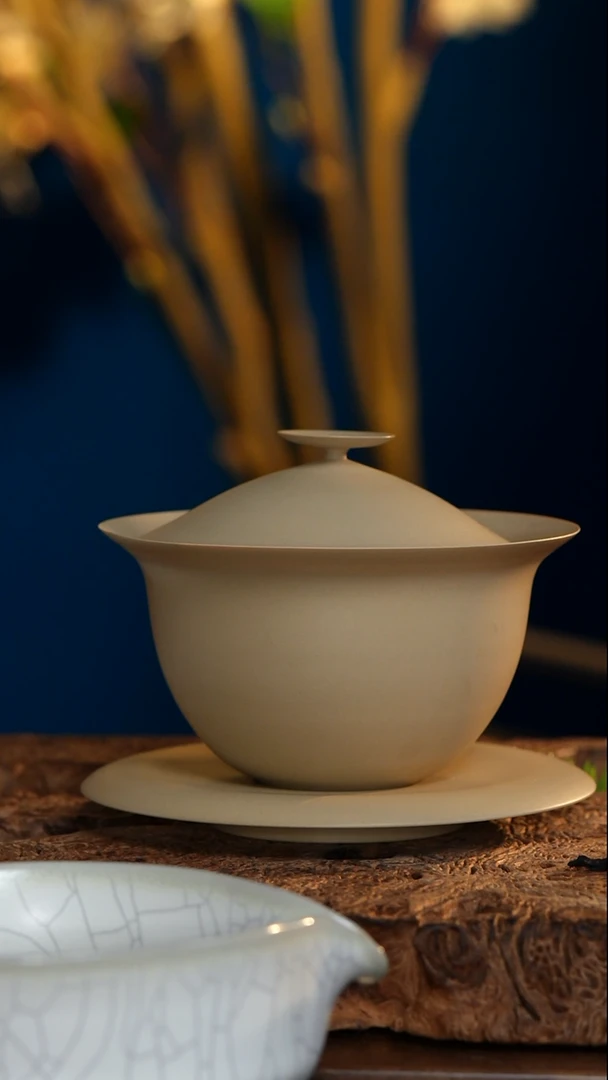 【闪购商品】【564-1】吉尼斯粗泥柴烧盖碗