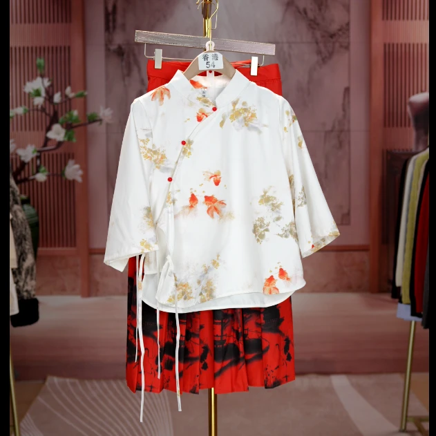 54【套装】薄款刺绣上衣古风唐装日常气质