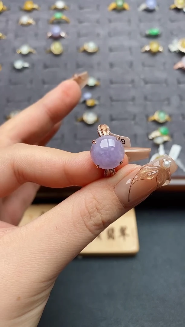 银S925镶嵌戒指翡翠.