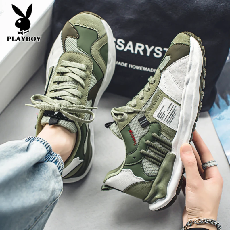 花花公子老爹鞋男款爆款2025新款冬季痞帅潮流休闲百搭复古运动鞋