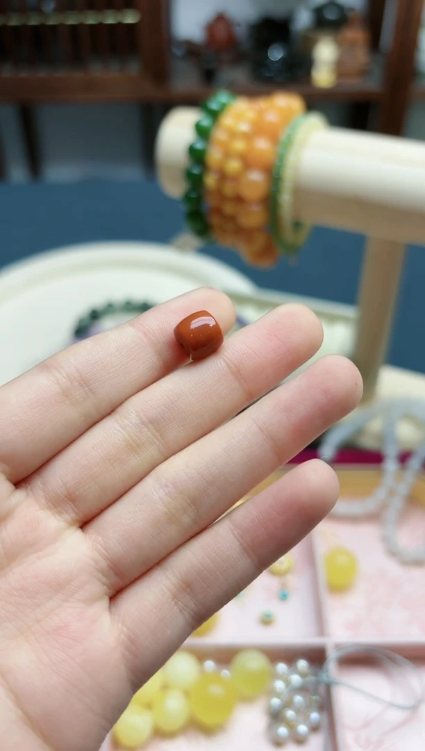 【闪购商品】南红玛瑙配饰未镶嵌南红桶珠*1 TX多样发一