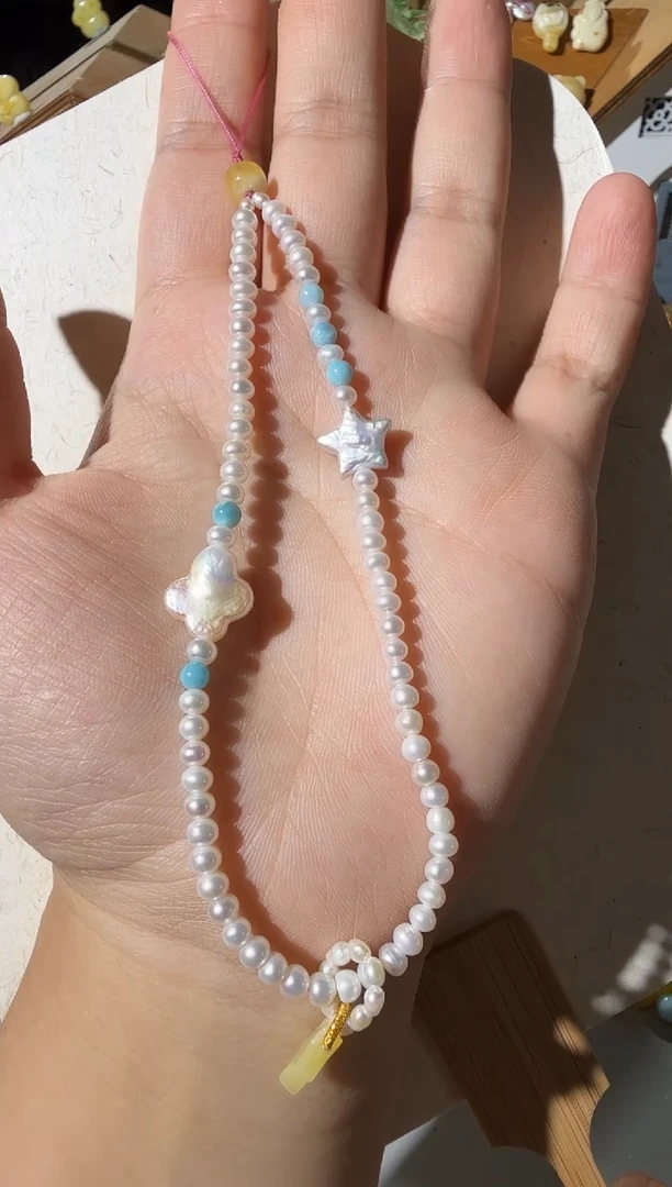 手链蜜蜡未镶嵌蜜蜡星星珍珠手机挂