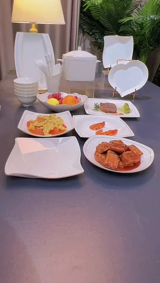 45%以上骨粉骨瓷8英寸天元贵龙三角折纸盘各1个