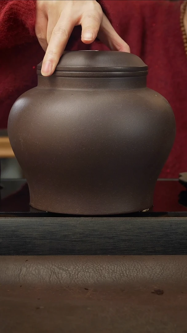 茶壶紫砂26 将军罐 特拼紫泥 1800cc