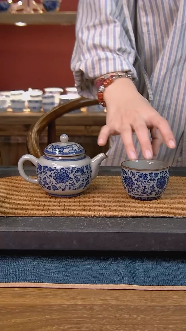 简装家用款2件套 老陶泥开片纹陶瓷茶具