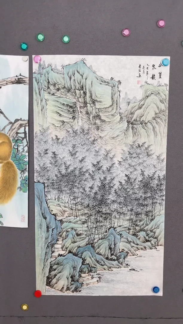 国画国画山水花鸟作品