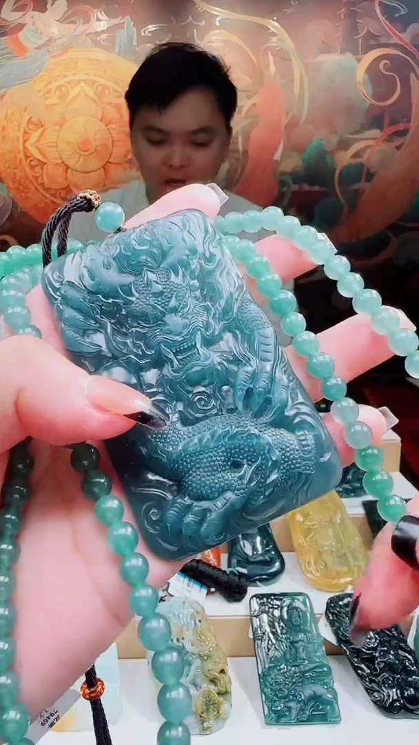颈饰未镶嵌翡翠多样性发其一79469大龙牌+珠链