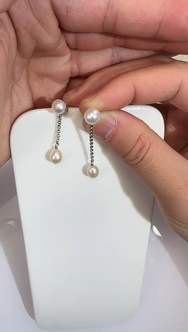 【闪购商品】淡水珍珠耳饰未镶嵌AB版耳钉