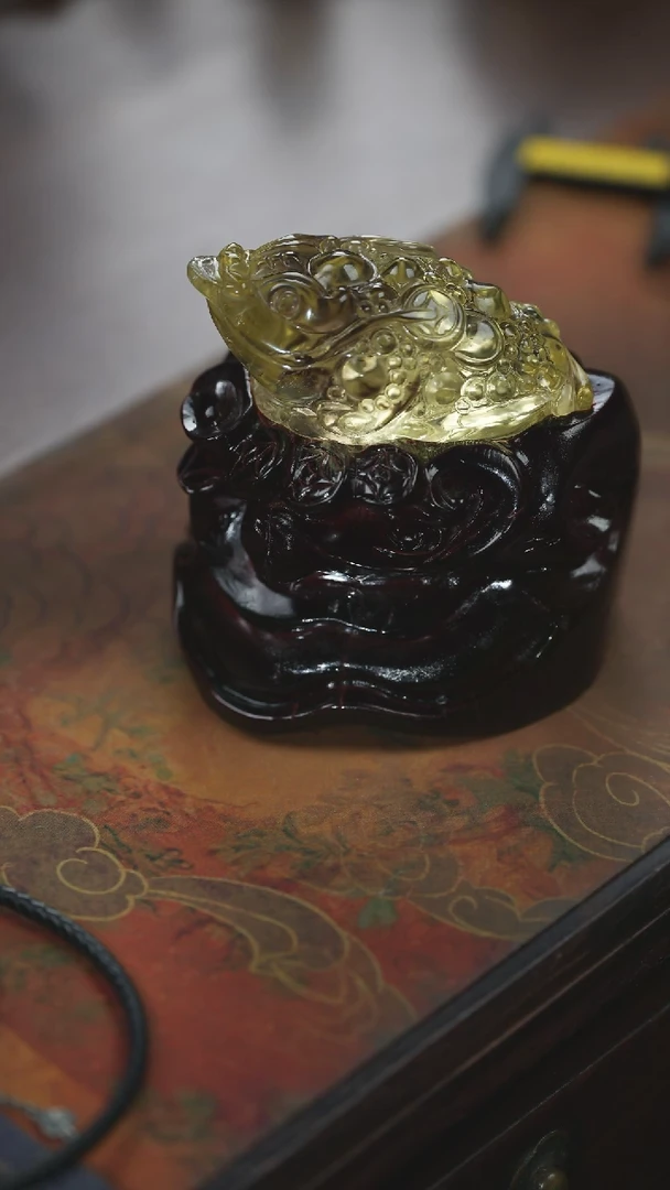 【闪购商品】水晶摆件未镶嵌柠檬晶金蟾