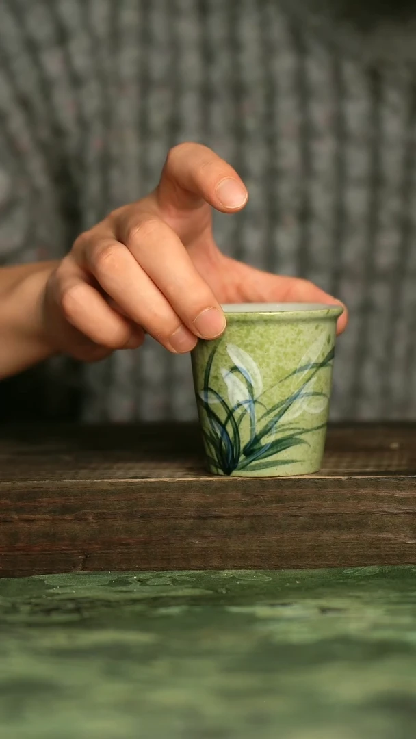 陶瓷青诗集手工手绘瓷器