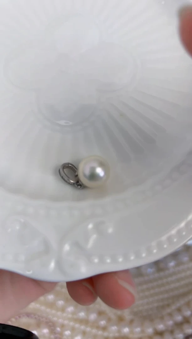 淡水珍珠银S925镶嵌吊坠(不含链)s05