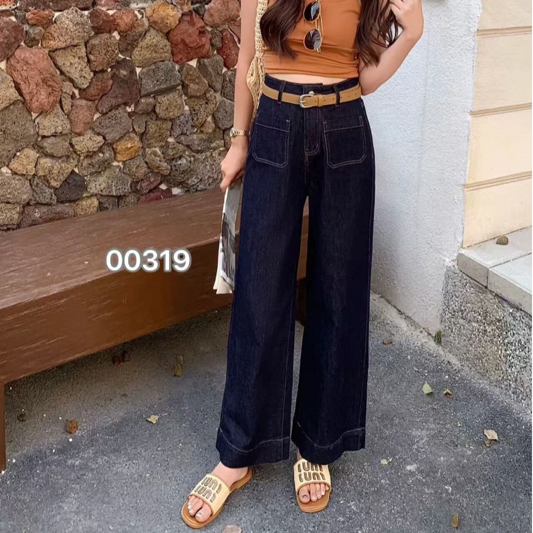 [ W i F i ]00319 00318薄款九分窄版牛仔裤直筒裤显瘦休闲阔腿裤