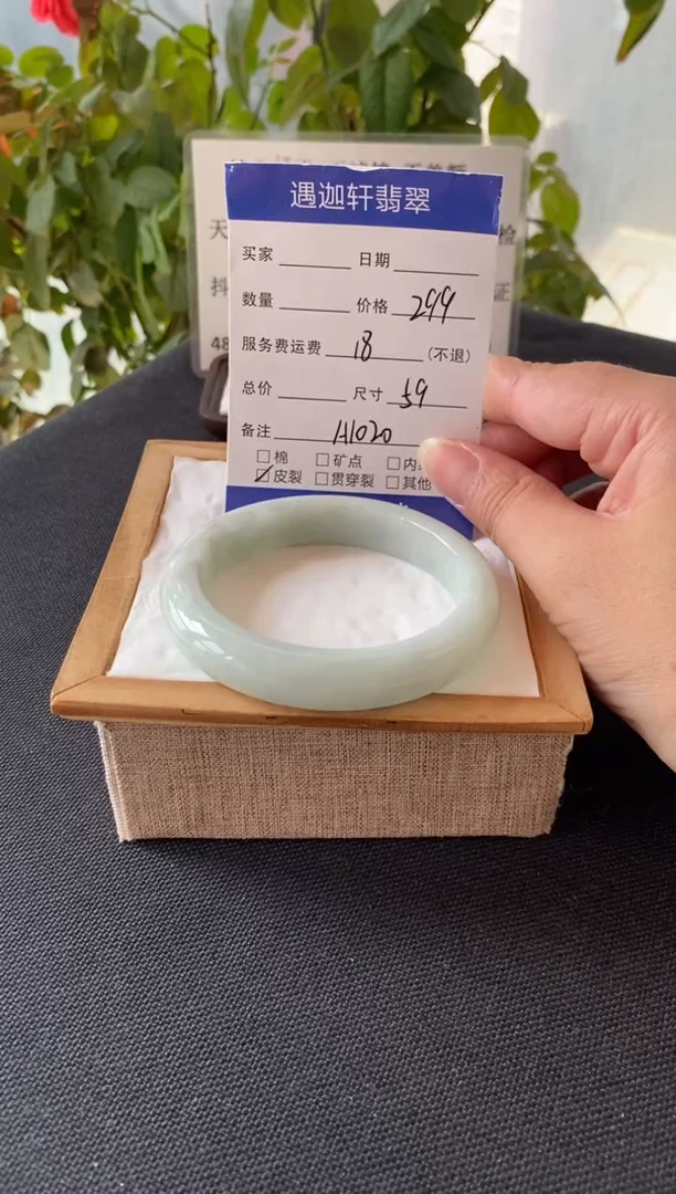 未镶嵌手镯翡翠59圈口 A1020编码