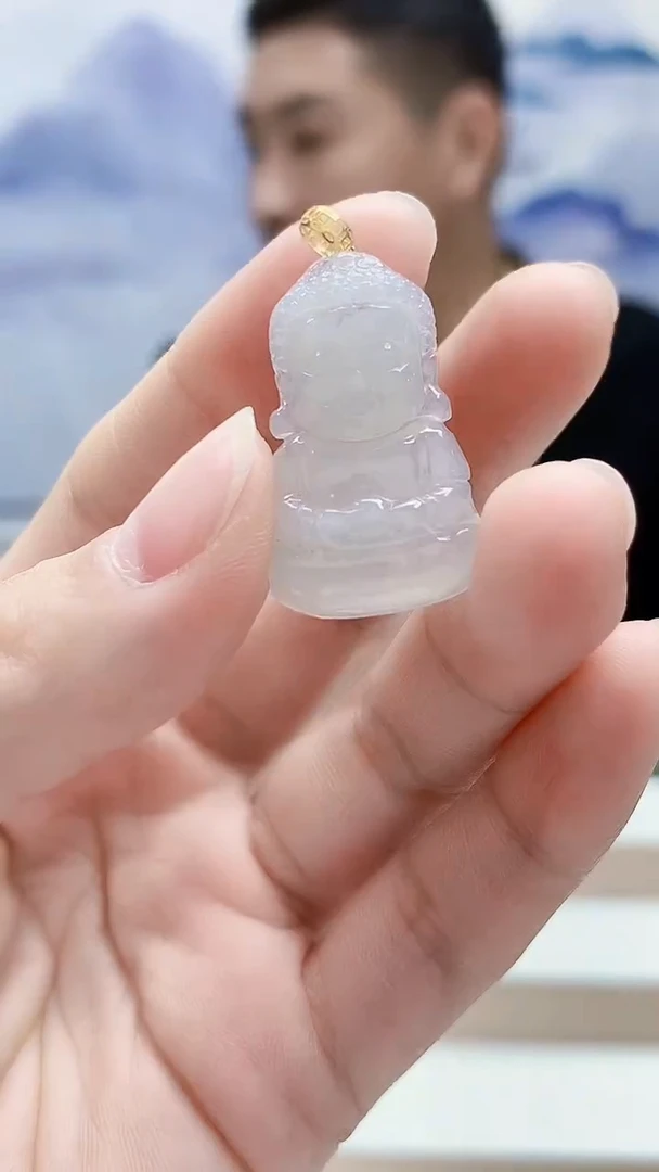 18K金镶嵌定制翡翠4831lr-毛货挂件14