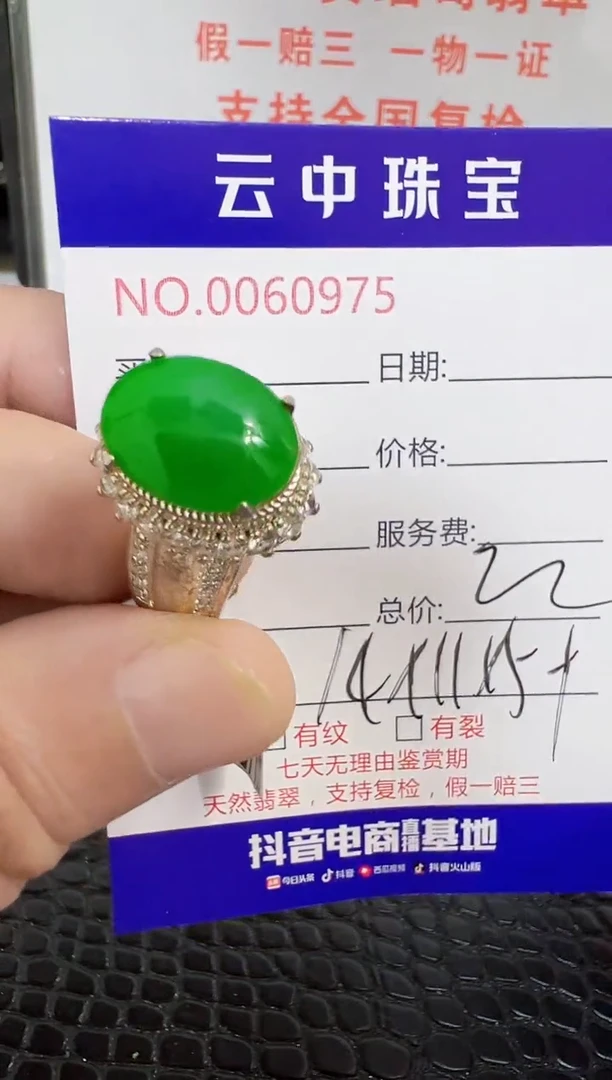 未镶嵌戒指翡翠0975