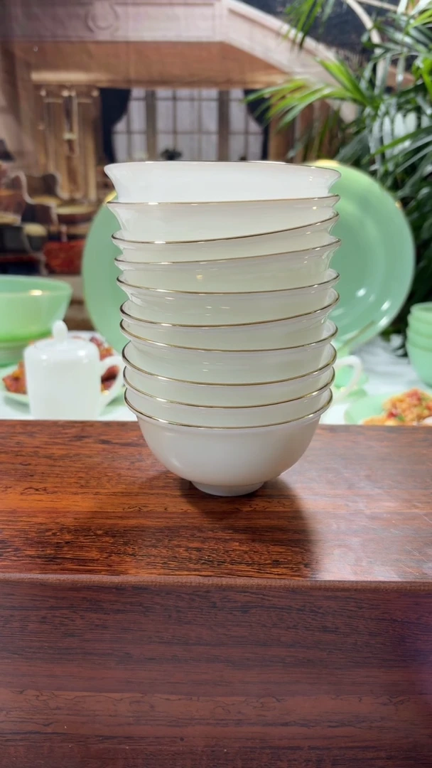 【闪购商品】....4.5英寸玉瓷碗10个口径11.5厘米