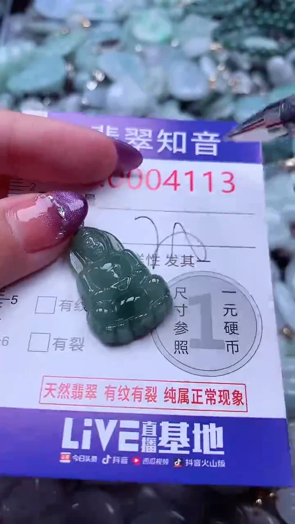 翡翠未镶嵌吊坠(不含链)4113