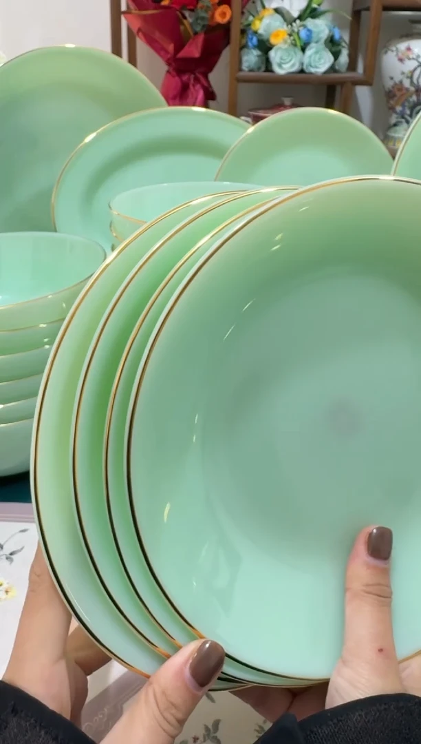 8英寸深盘4个  玉瓷【贝美】