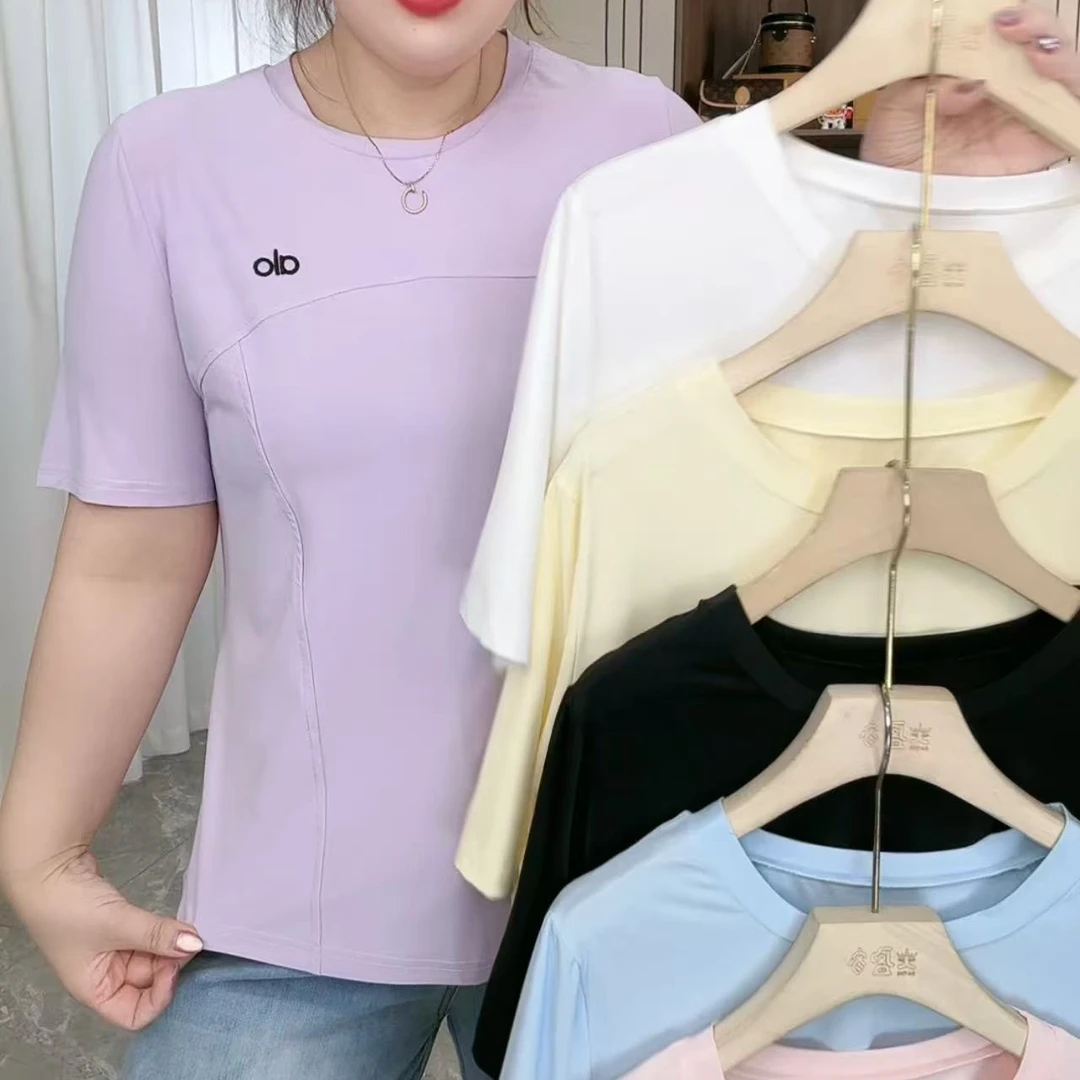 3038新款糖果色冰丝速干短袖T恤