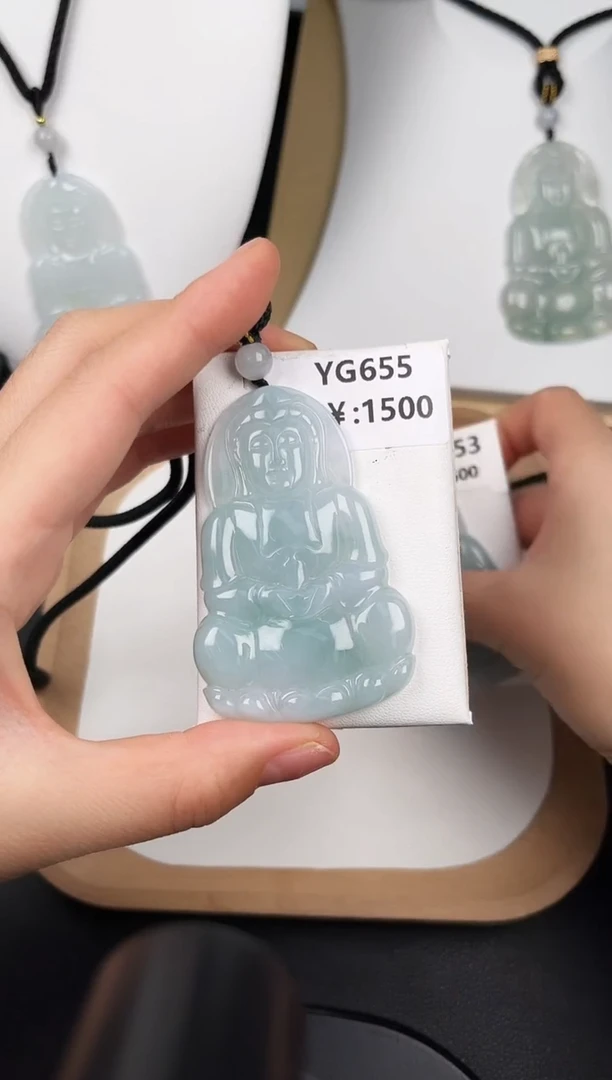 颈饰未镶嵌翡翠YG655超大观音