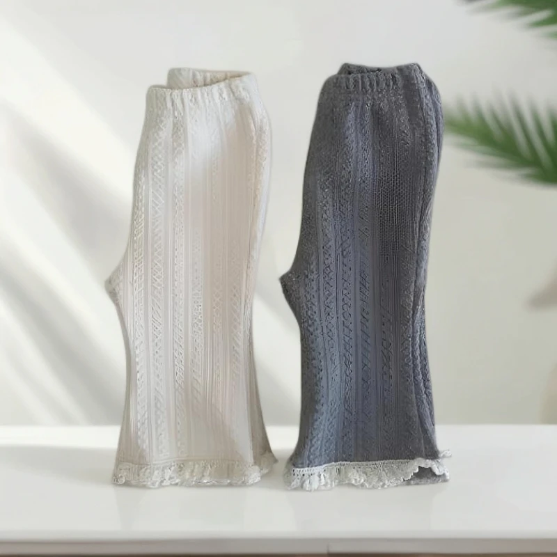 2025春秋款新款白色女童花边打底裤秋装韩版童装宝宝长裤春季裤子