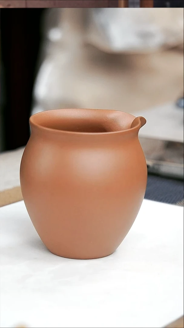 茶杯紫砂我***柔底曹清公道杯微瑕