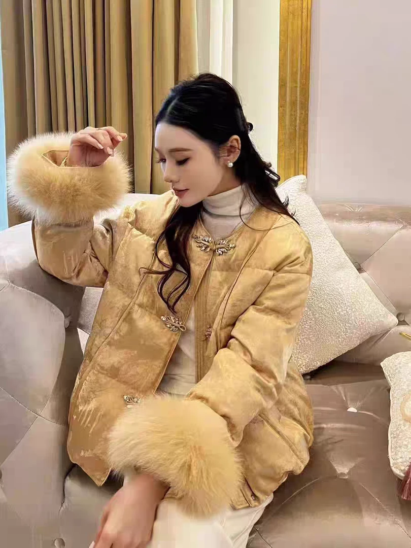 高级感新中式国风百搭冬季女款棉服减龄保暖中国风刺绣