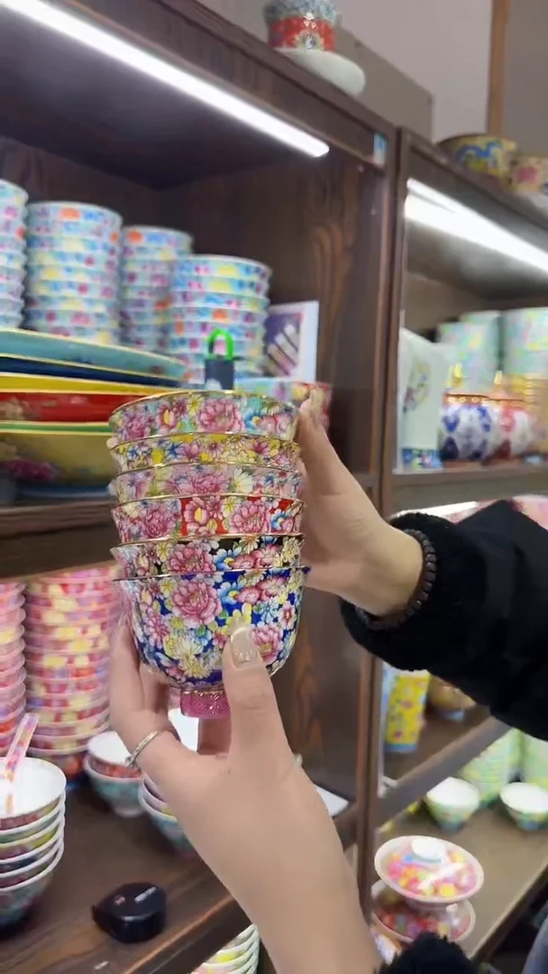 【闪购商品】瓷片3英寸茶碗6个景德镇餐具