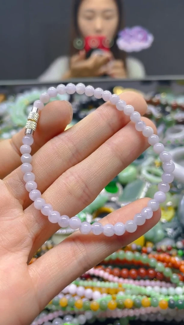 颈饰未镶嵌翡翠4MM/R/翡翠A货，一件也是批发价