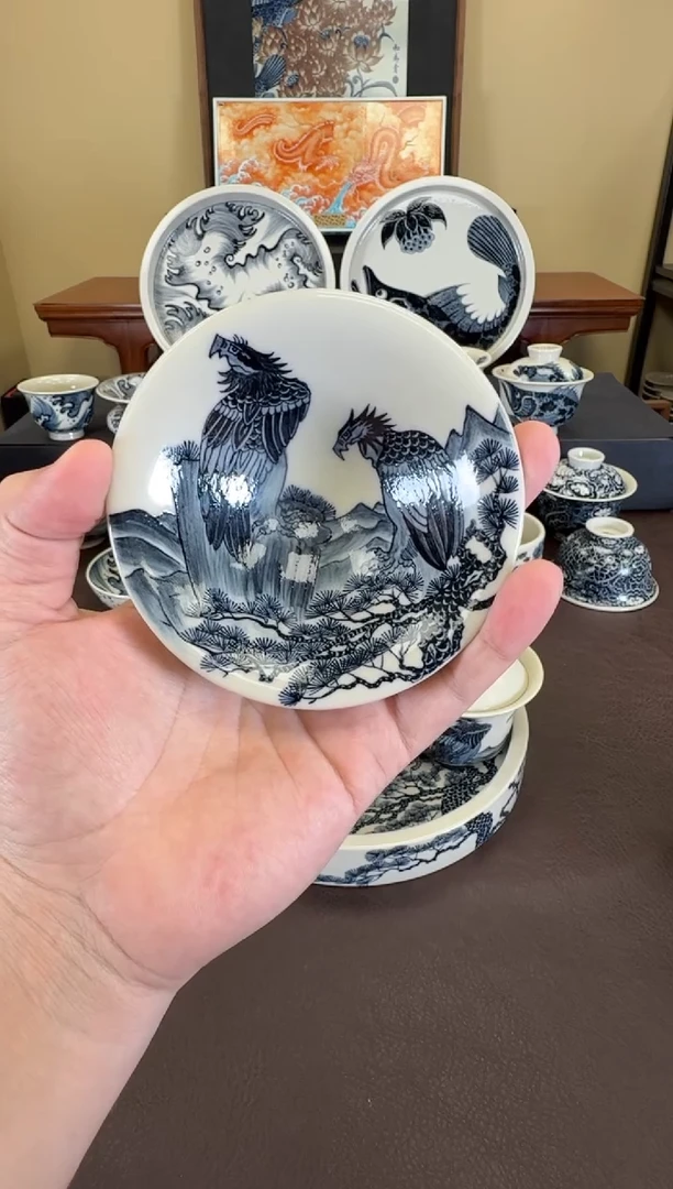 二号釉苦禅的鹰斗笠杯