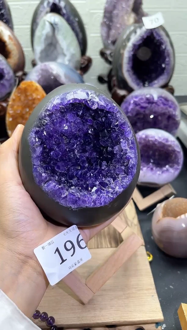 未镶嵌紫晶大型摆件（非配饰）r****7196号龙蛋