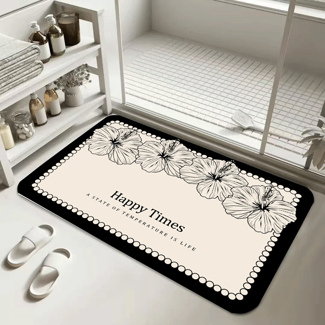 入户门口地垫硅藻泥材质可裁剪卫生间吸水门里门外新年地垫