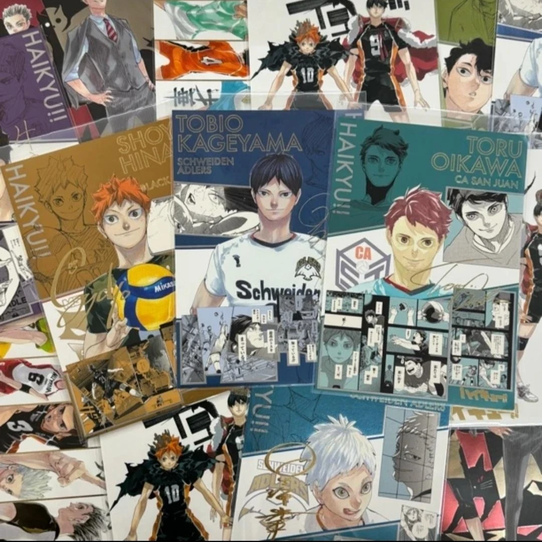 【排球少年】原画展 烫金明信片 (日谷国现，直播代拆)