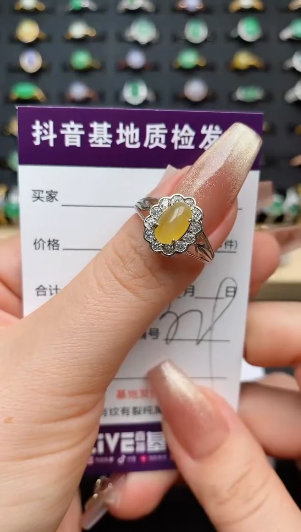 翡翠戒指银S925镶嵌..............