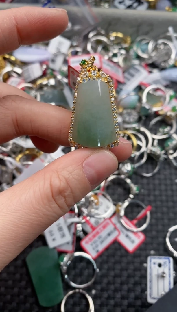 银S925镶嵌戒指翡翠11              4