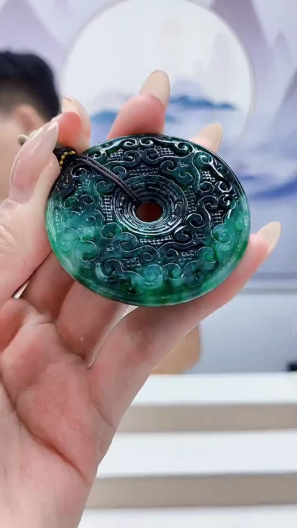 未镶嵌定制翡翠4917MM-毛货挂件122
