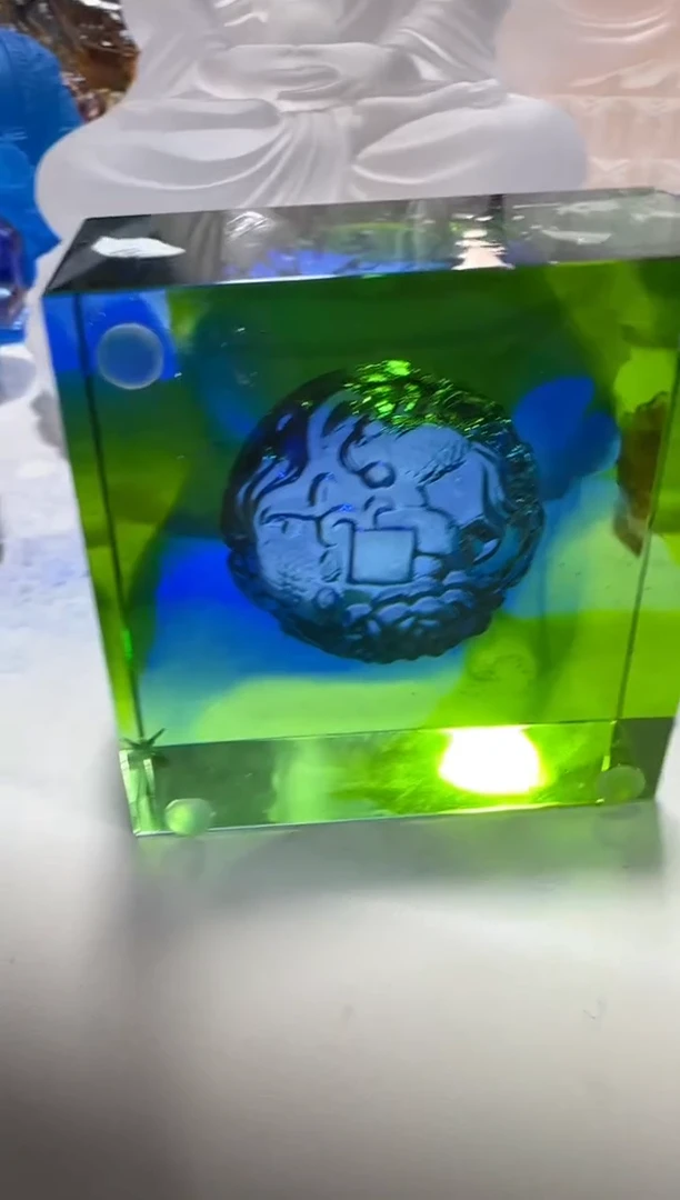 手工艺品琉璃393微瑕纯手工古法琉璃假一罚十