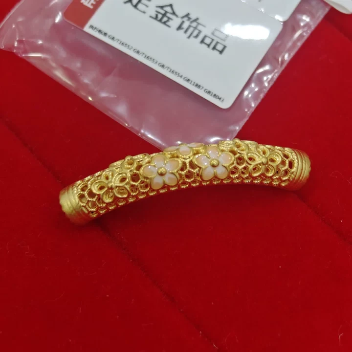 【莹莹专享】足金999 花瓣弯管 ZP 1.16  纳金添福