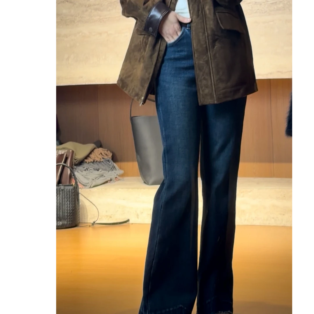 TANTAN 显瘦时尚复古秋冬微喇牛仔裤4272