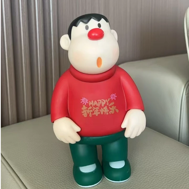 （23cm新年胖虎）新款红衣胖虎卡通动漫潮玩客厅摆件送朋友手办