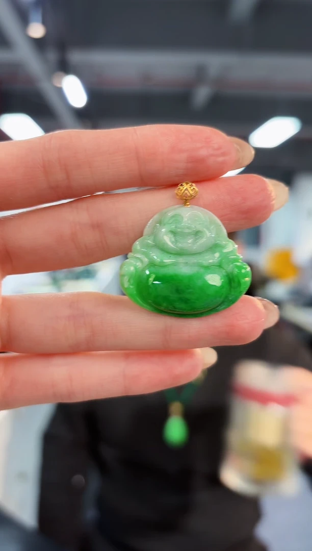 【闪购商品】翡翠颈饰18K金镶嵌缅料A货/支持复检/一件