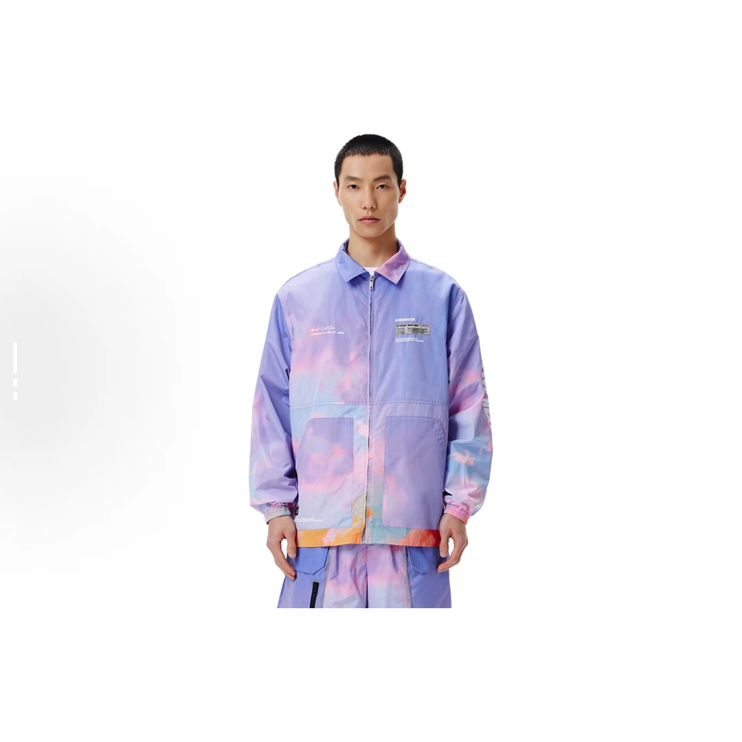 (直播）李宁LNG男女同款定位渐变满印刺绣运动夹克FDBA005