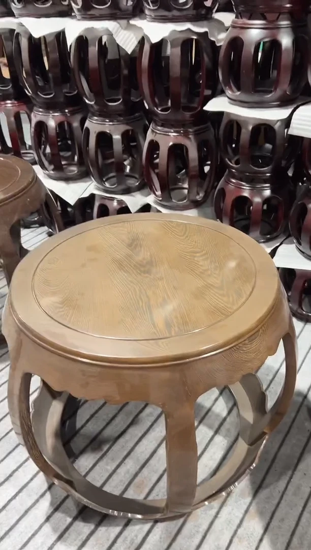 鸡翅木类端景台微瑕鸡翅木鼓桌单桌不退不换