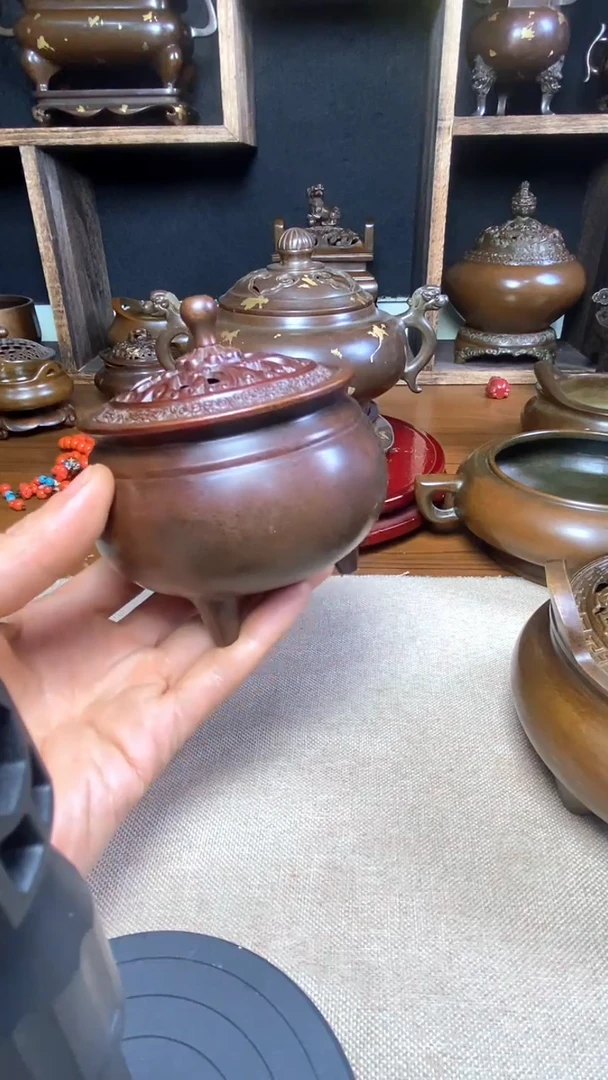 【闪购商品】苏工 普工精品铜 摆件熏香炉/摆件