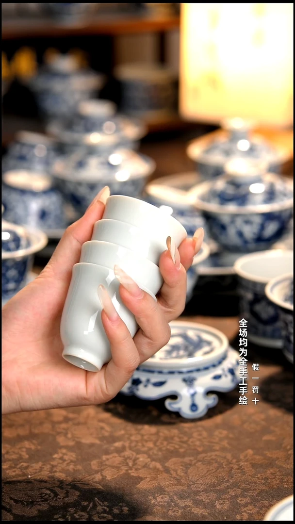 景德镇全手工手绘柴窑茶器福利