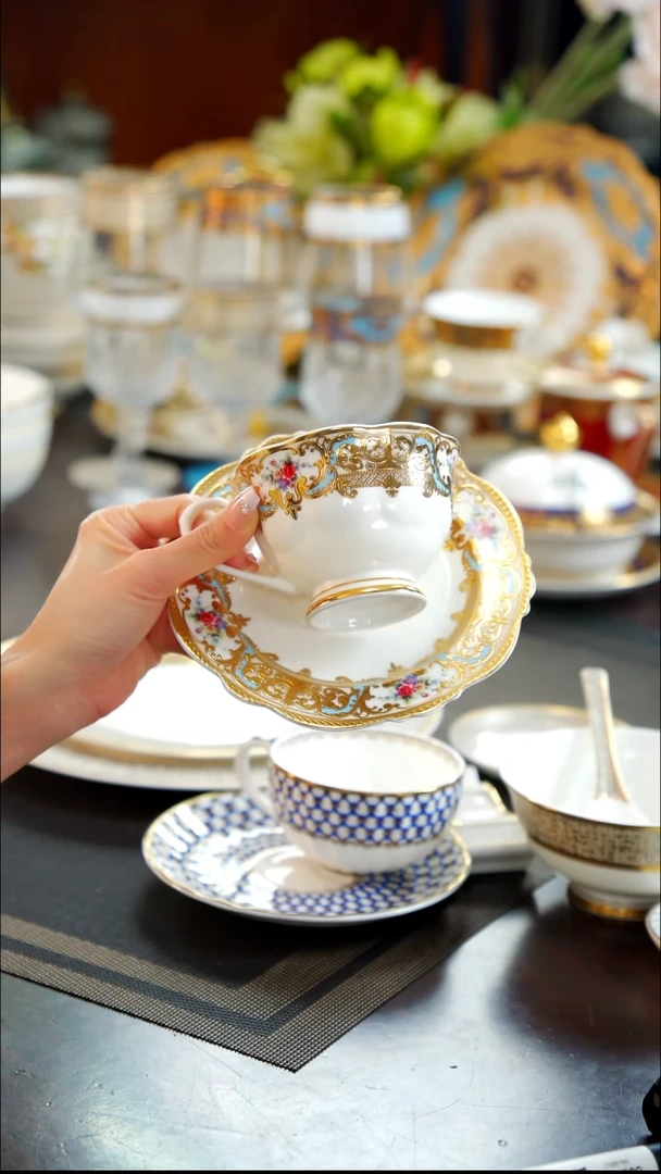 瓷片咖啡杯碟1套