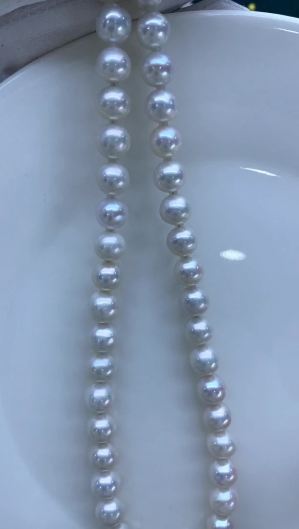 【闪购商品】淡水珍珠项链银S925镶嵌8.5-9.5