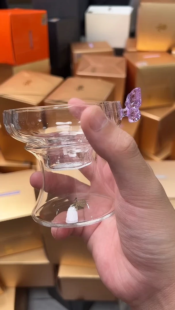 @@禾器晶彩幻蝶茶漏浅紫